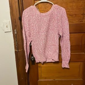 free people pink knit sweater